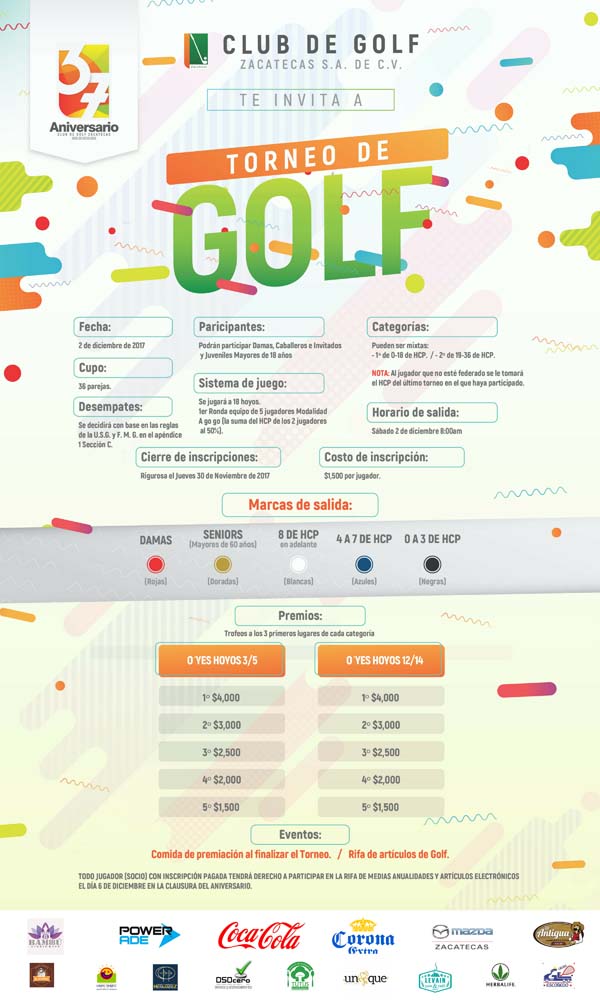 Torneo de Golf 37 Aniversario Club de Golf Zacatecas
